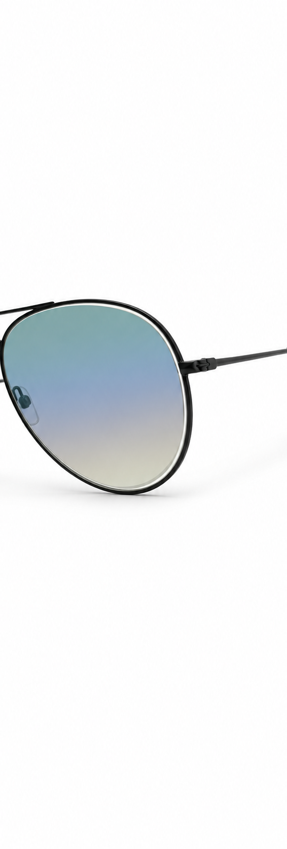 Ray-Ban Aviator Blue Gradient Mirror Sunglasses – Black Metal Frame