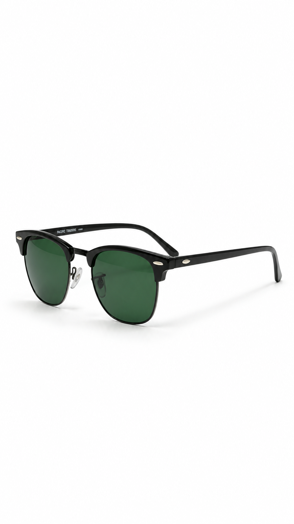Ray-Ban Clubmaster Classic Green Lens Sunglasses – Black Frame