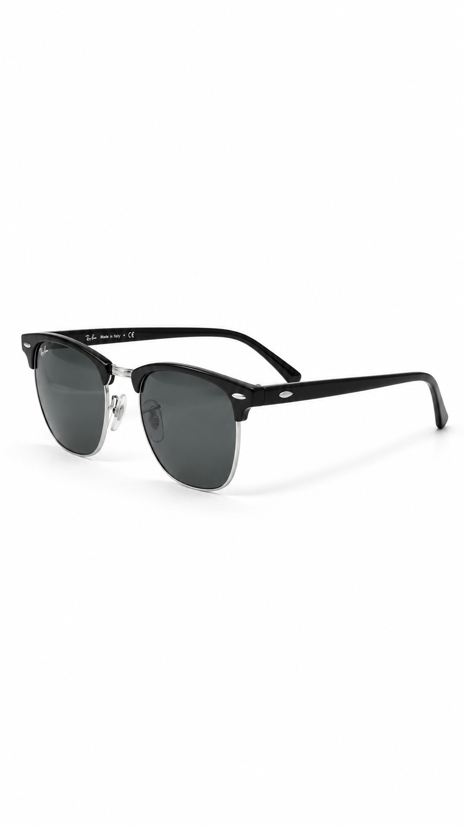 Ray-Ban Browline Sunglasses – Black Frame, Green Lenses