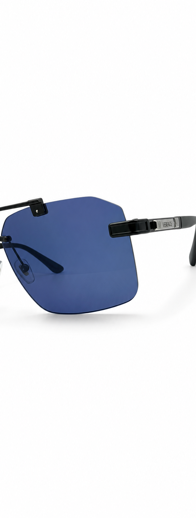 Cartier OW3152 Blue Shield Sunglasses – Black Frame with Blue Lenses