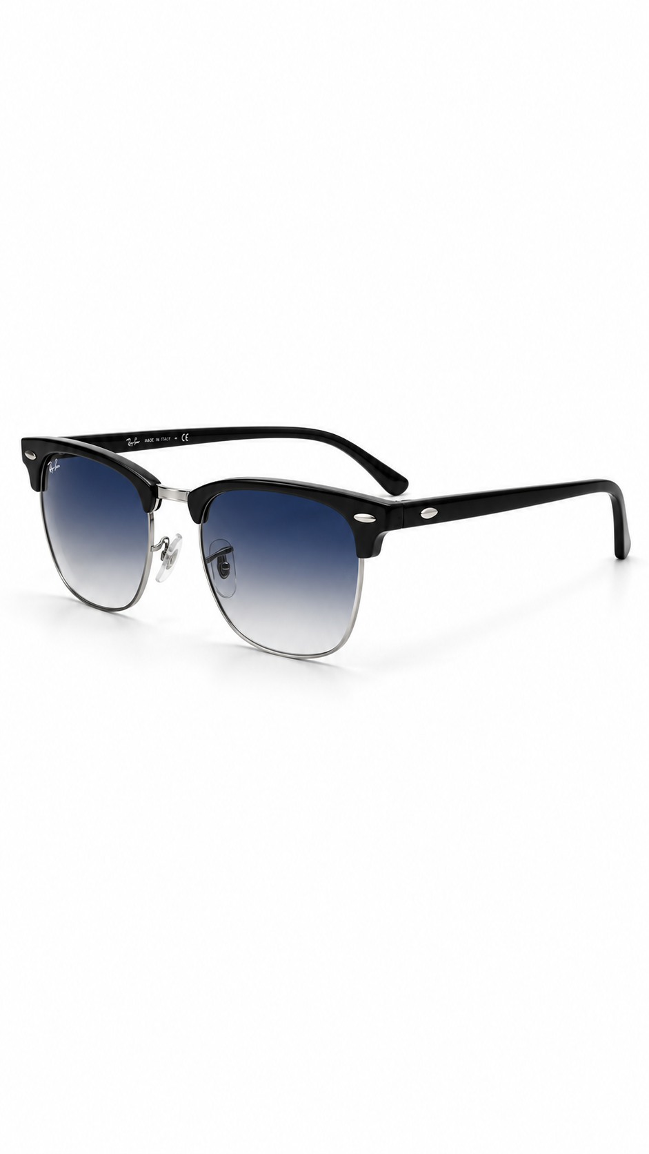 Ray-Ban RB3016 Clubmaster W0365 Sunglasses – Black Frame with Blue Gradient Lenses