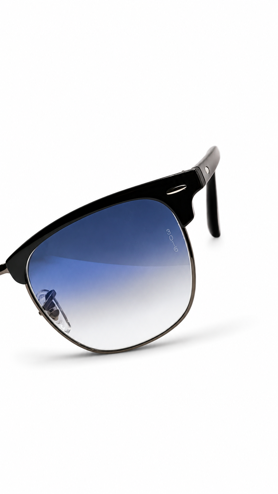 Ray-Ban RB3016 Clubmaster W0365 Sunglasses – Black Frame with Blue Gradient Lenses
