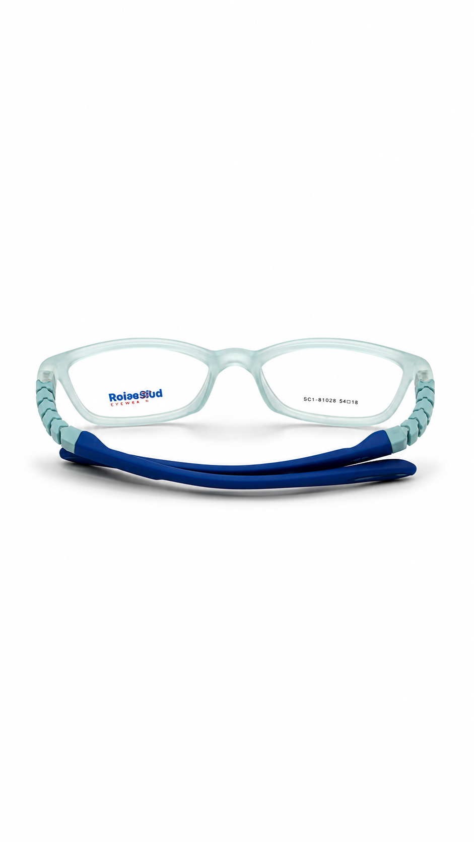 Rooasiud Eyewear 86148 Translucent Green Square Optical Frame – Blue Temples