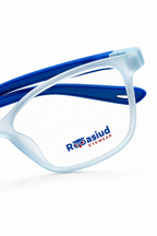 Rooasiud Eyewear 86148 Translucent Green Square Optical Frame – Blue Temples