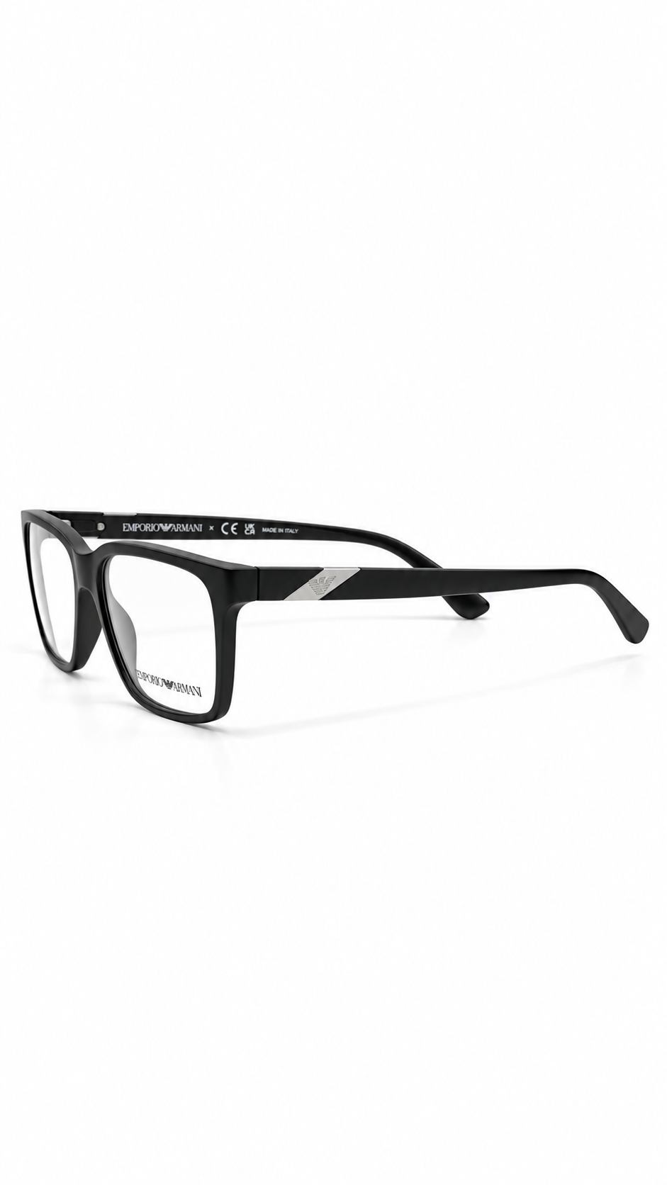 Emporio Armani EA 3194 5898 Matte Black Rectangular Eyeglasses 56-17-145