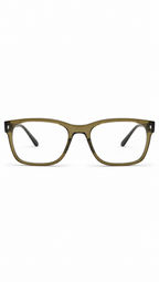 Ray-Ban RB7228 8198 Translucent Olive Green Rectangular Eyeglasses 55-21-145