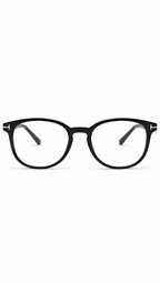 Tom Ford TF5556-F-B 001 Shiny Black Round Eyeglasses 51mm