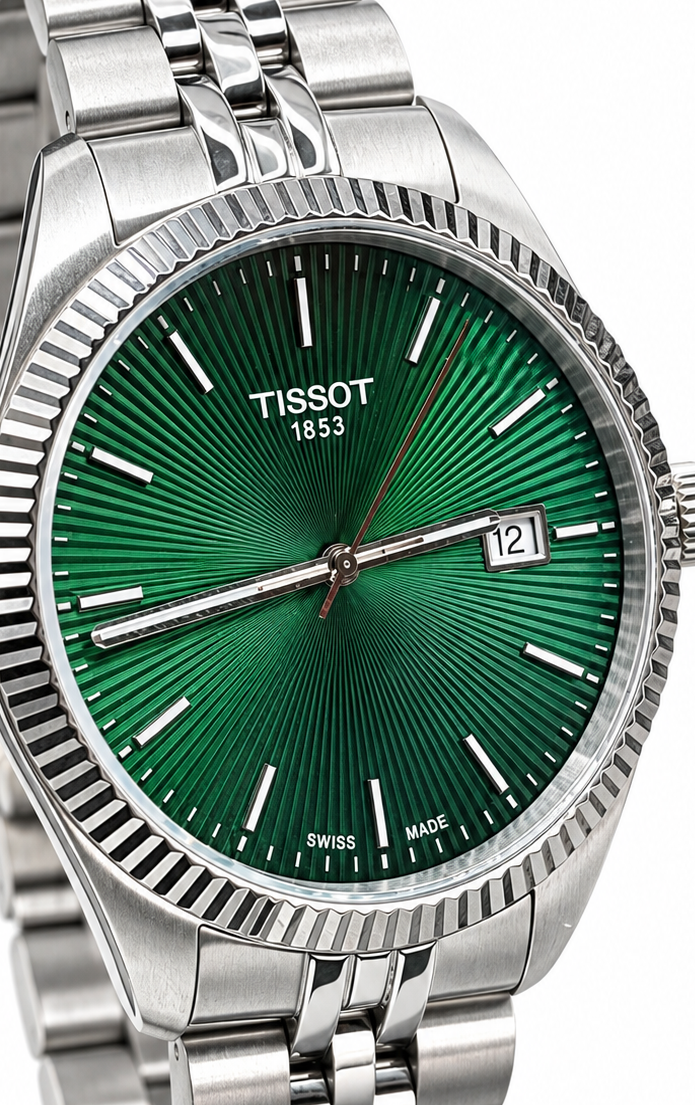 Tissot T156410A 100mm Green Dial Watch