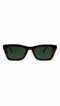 Fossil FOS 3107/G/S 086QT 51mm Rectangular Tortoise Acetate Sunglasses Green Lenses