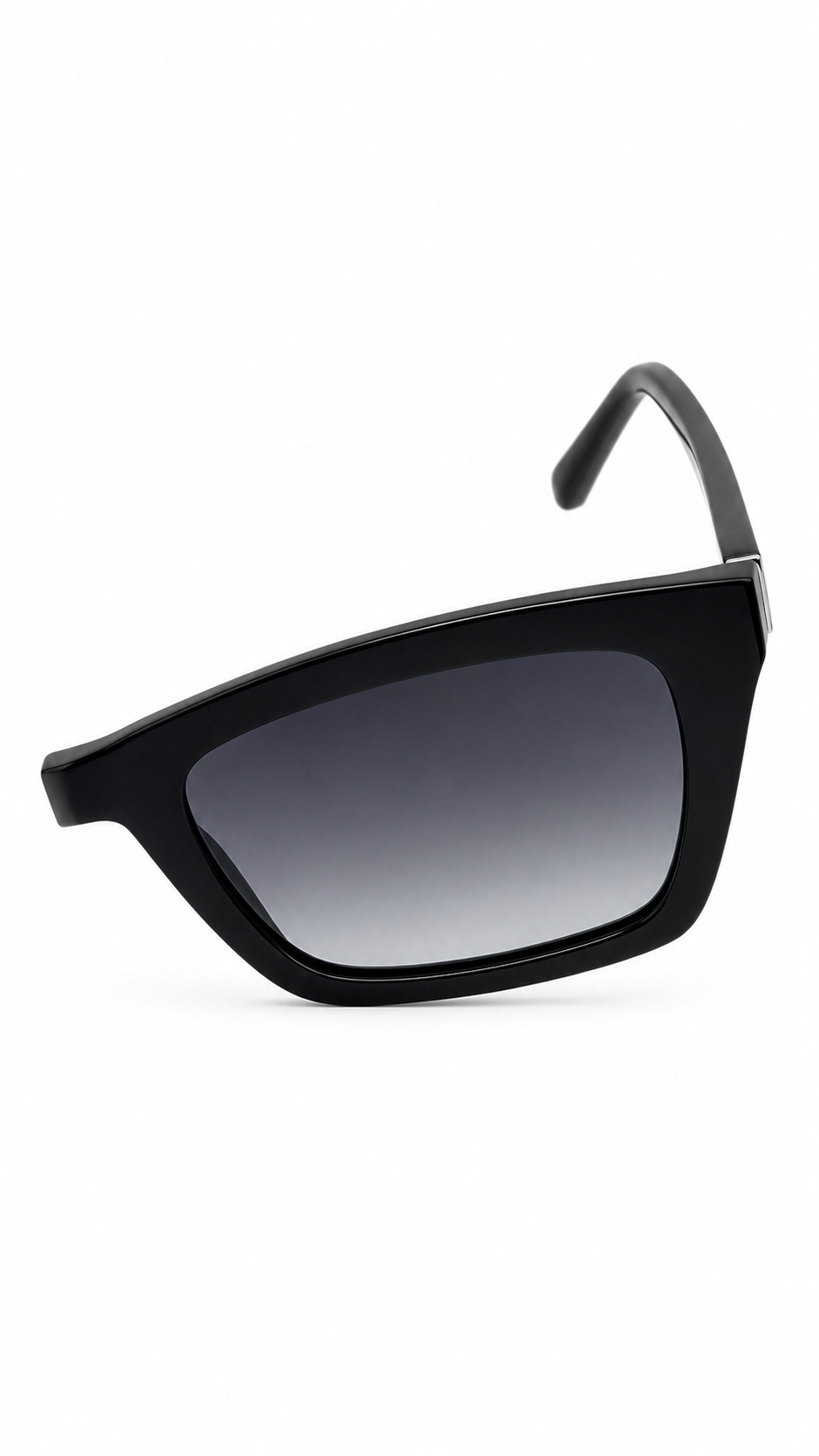Fossil FOS 3107/G/S 8079O 51mm Rectangular Black Acetate Sunglasses Grey Gradient Lenses