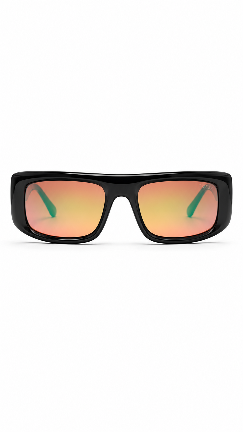 GUESS GU6939 10B 58mm Square Navigator Metal Sunglasses Silver Smoke Gradient Lenses