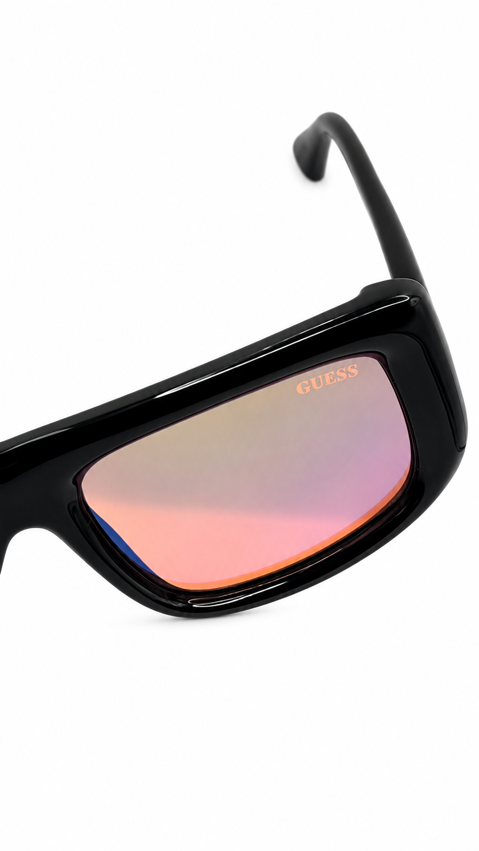 GUESS GU6939 10B 58mm Square Navigator Metal Sunglasses Silver Smoke Gradient Lenses