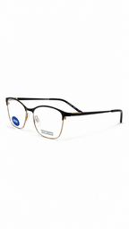 Tech Specs 24 Two-Tone Matte Black Gold Metal Eyeglasses Frames 53mm