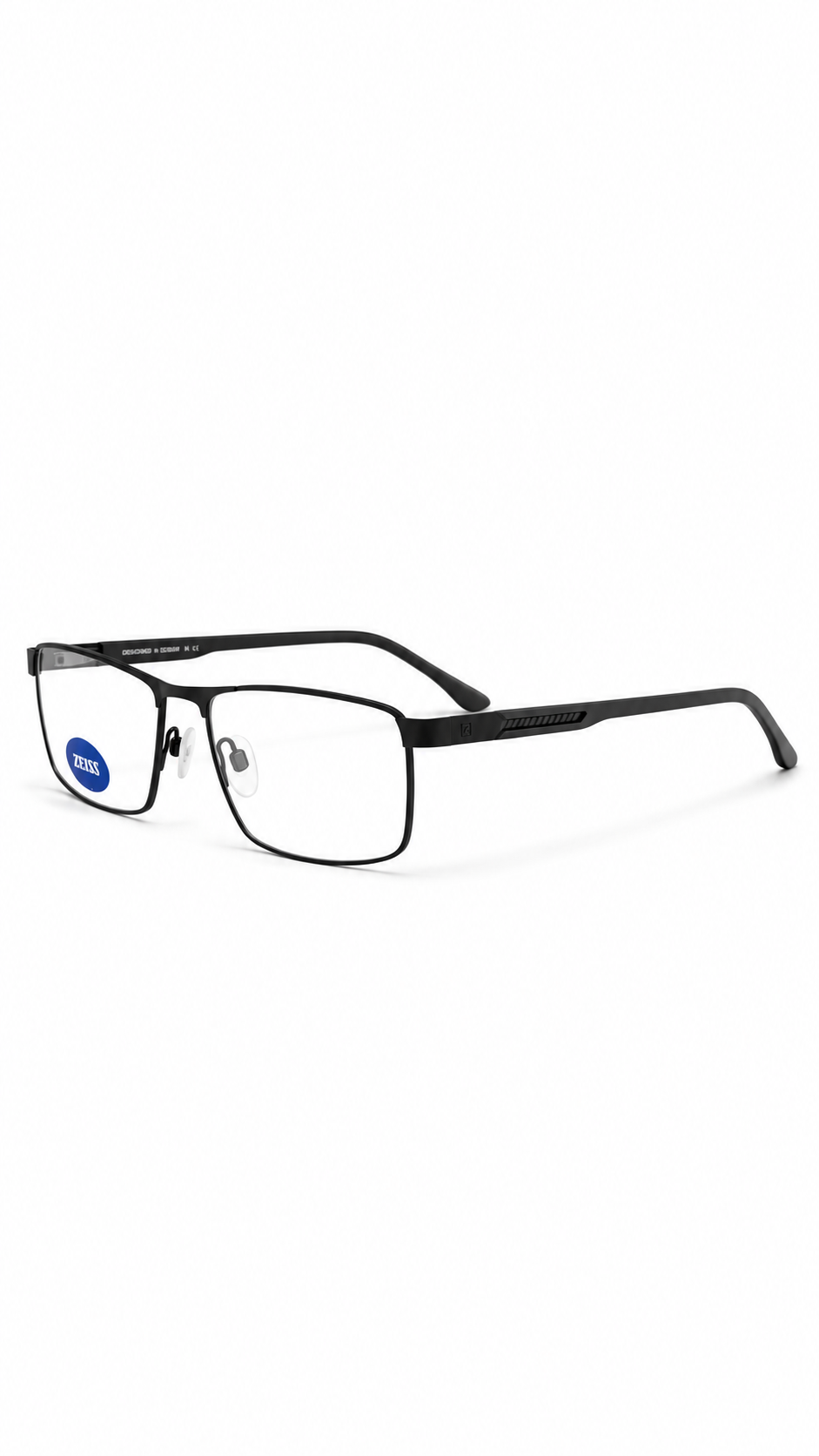 Lifestyle 04 30881693 Matte Black Rectangular Metal Eyeglasses Frames 57mm