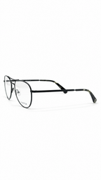 Nautica Matte Black Metal Double Bridge Aviator Eyeglasses Frame 53mm