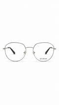GUESS GU2933 005 Silver Metal Geometric Square Eyeglasses Frame 51mm