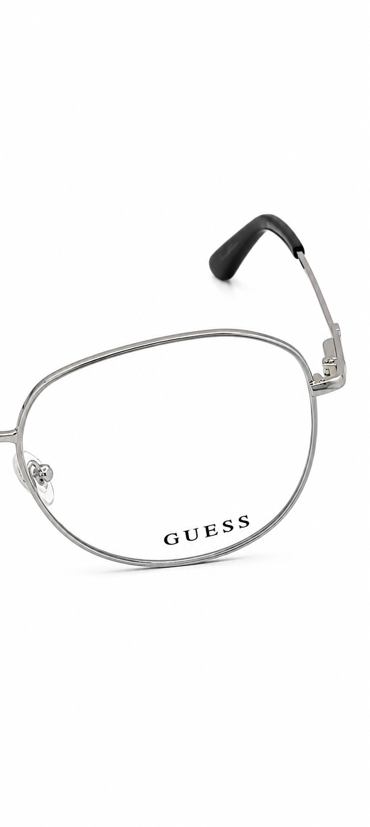 GUESS GU2933 005 Silver Metal Geometric Square Eyeglasses Frame 51mm