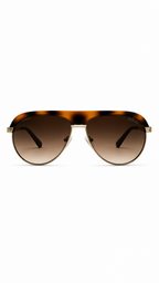 GUESS GU6937 56F 59mm Dark Havana Tortoise Flat Top Pilot Aviator Sunglasses Gradient Brown Lenses