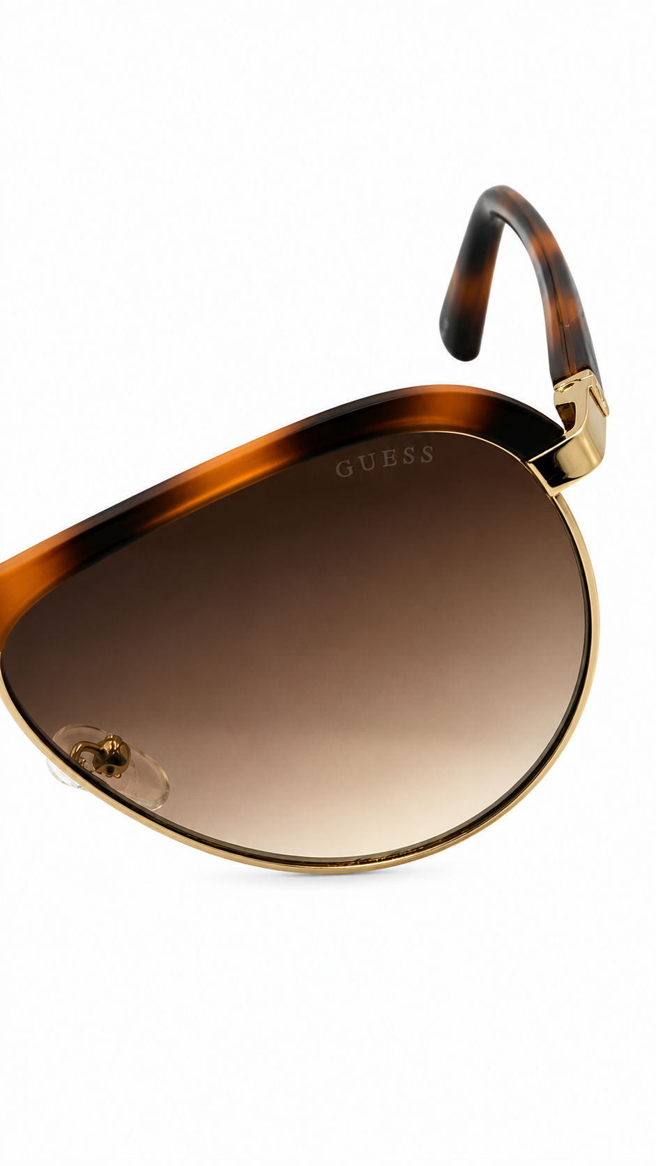 GUESS GU6937 56F 59mm Dark Havana Tortoise Flat Top Pilot Aviator Sunglasses Gradient Brown Lenses