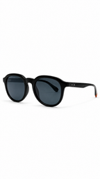 Armani Exchange AX 4129SU 81586G 54mm Shiny Black Square Sunglasses Grey Blue Lenses