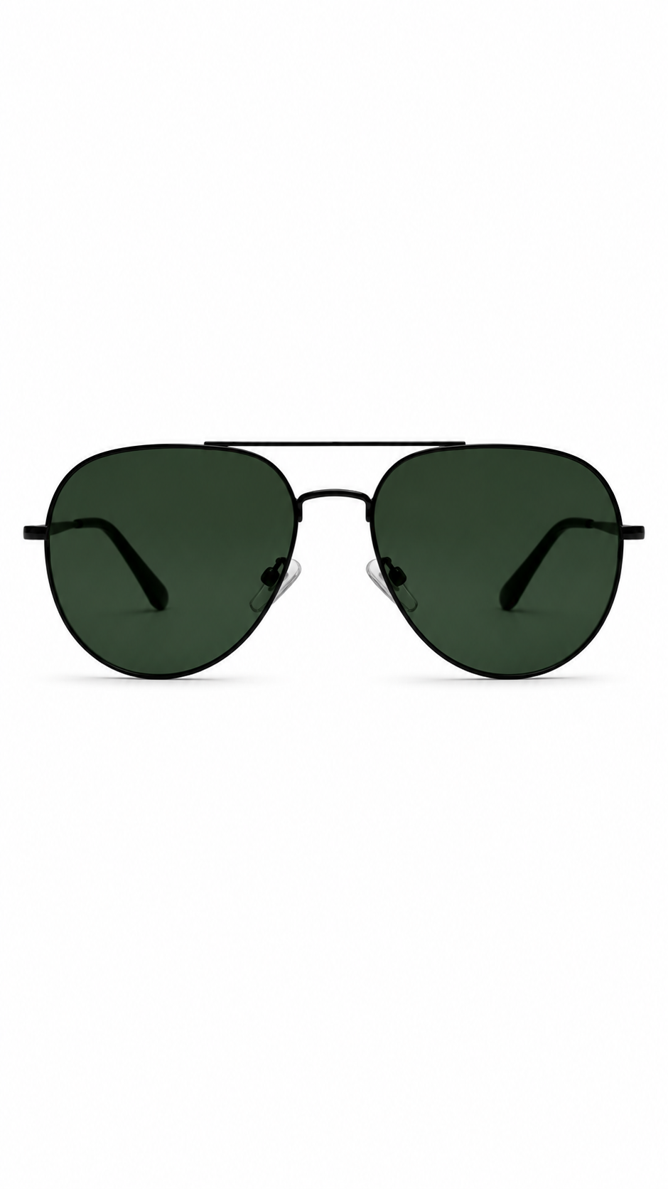 Polo Ralph Lauren PH 3139 9157/71 57mm Matte Gunmetal Pilot Aviator Sunglasses Green Lenses