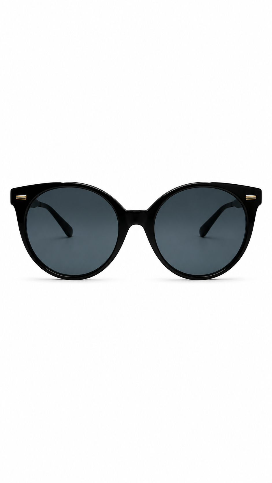 Versace MOD. 4442 GB1/87 55mm Black Frame Gold Medusa Round Sunglasses Dark Grey Lenses