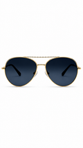 Burberry B 3117 1109/71 58mm Gold Metal Pilot Aviator Sunglasses Dark Grey Lenses