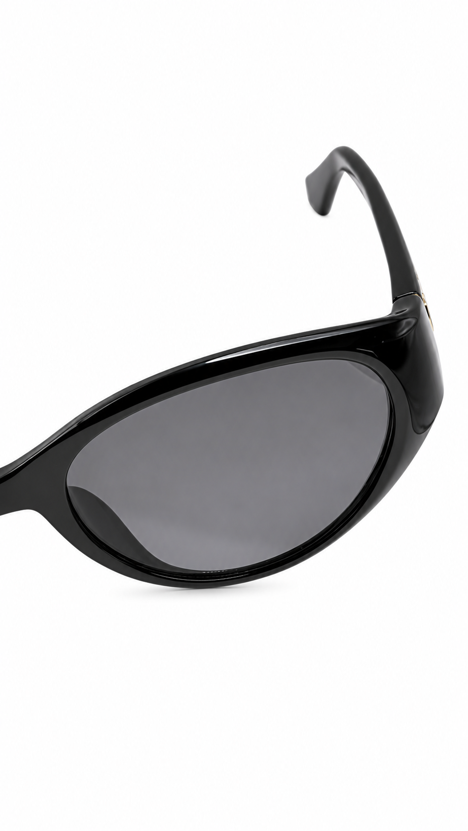 Calvin Klein CKJ24638SLB 001 54mm Shiny Black Oval Sunglasses Grey Lenses Gold cK Logo