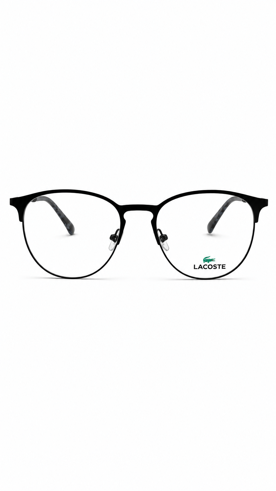 Lacoste L2251 001 Matte Black Metal Round Eyeglasses 52mm