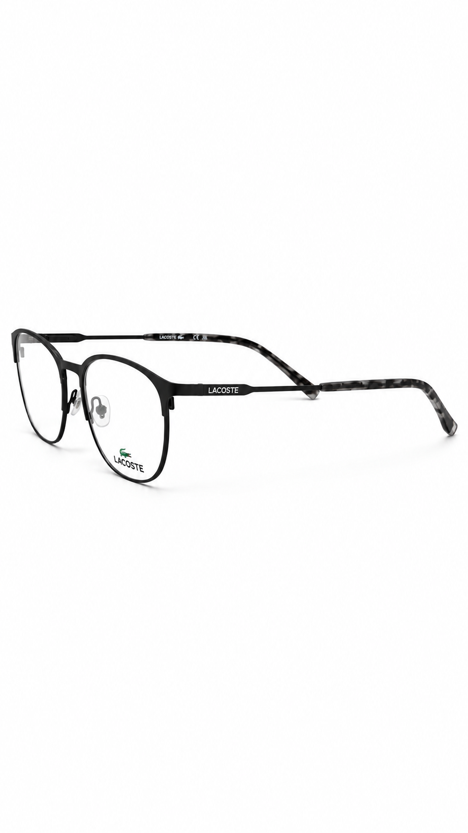 Lacoste L2251 001 Matte Black Metal Round Eyeglasses 52mm