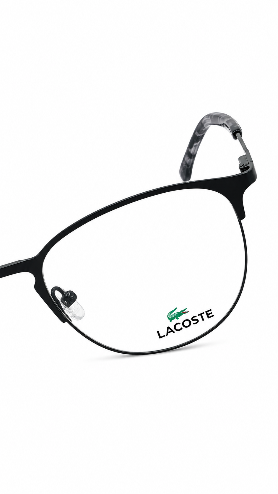 Lacoste L2251 001 Matte Black Metal Round Eyeglasses 52mm