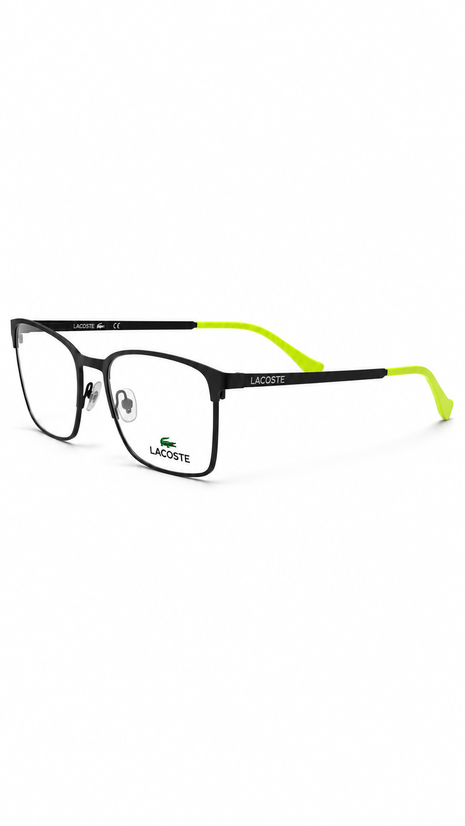Lacoste L2223 315 Matte Khaki Green Metal Rectangular Eyeglasses 56mm