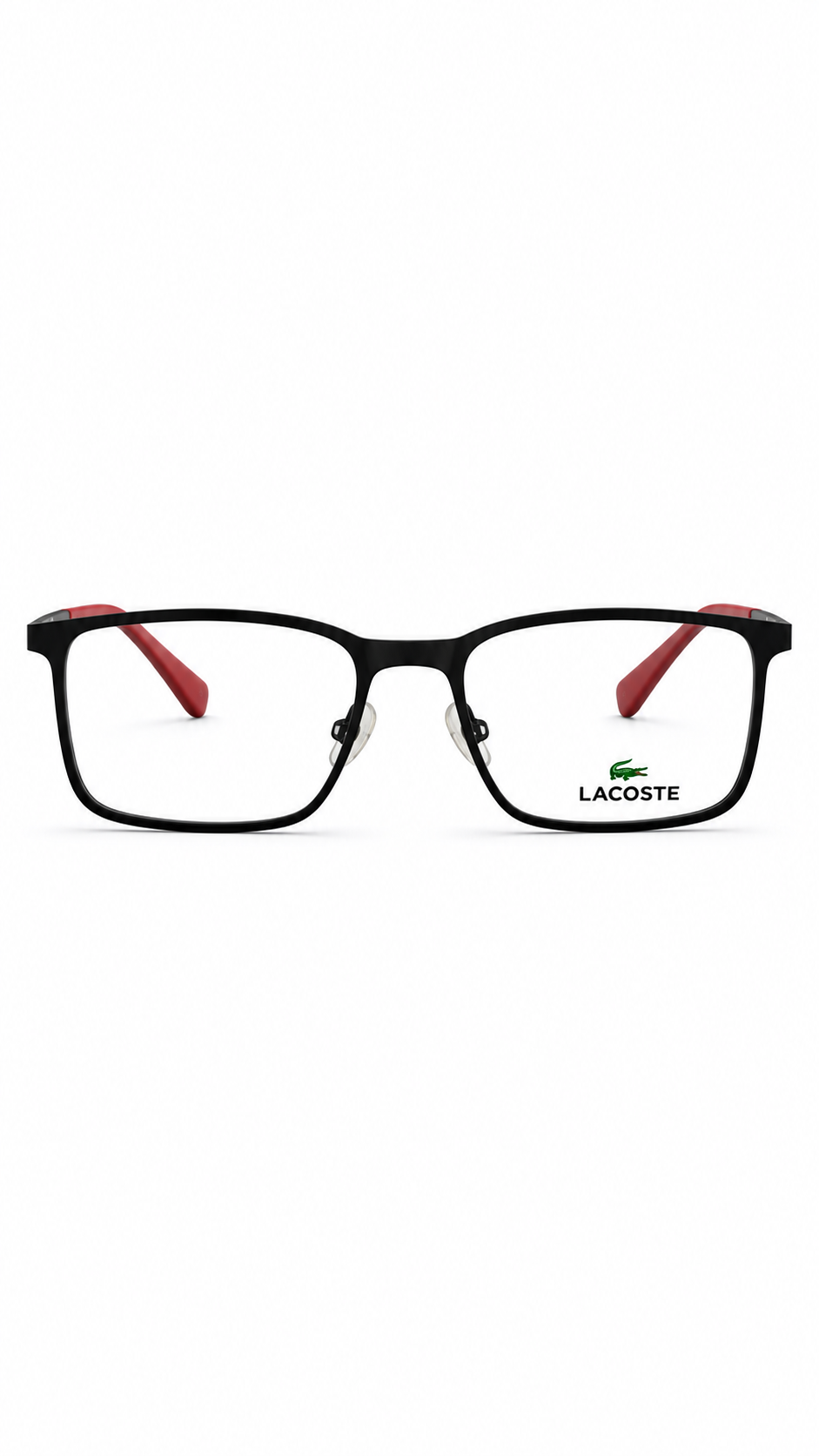Lacoste L2240 035 Matte Grey Metal Rectangular Eyeglasses 52mm