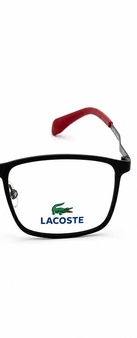 Lacoste L2240 035 Matte Grey Metal Rectangular Eyeglasses 52mm