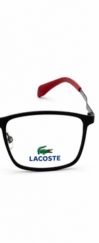 Lacoste L2240 035 Matte Grey Metal Rectangular Eyeglasses 52mm
