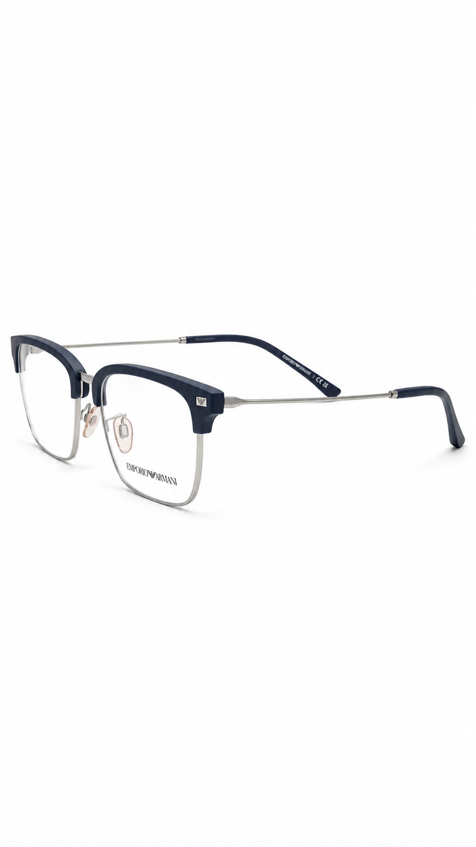 Emporio Armani EA3138 5088 Matte Navy Blue Clubmaster Eyeglasses 55mm