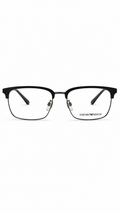 Emporio Armani EA3243 3003 Matte Black Rectangular Clubmaster Eyeglasses 53mm