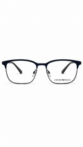 Emporio Armani EA1114 3018 Matte Blue Metal Rectangular Eyeglasses 54mm