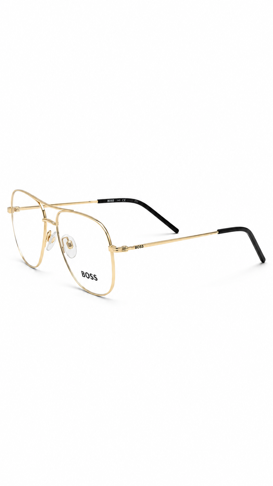 Hugo Boss IP707 C2 Gold Metal Aviator Pilot Eyeglasses 57mm