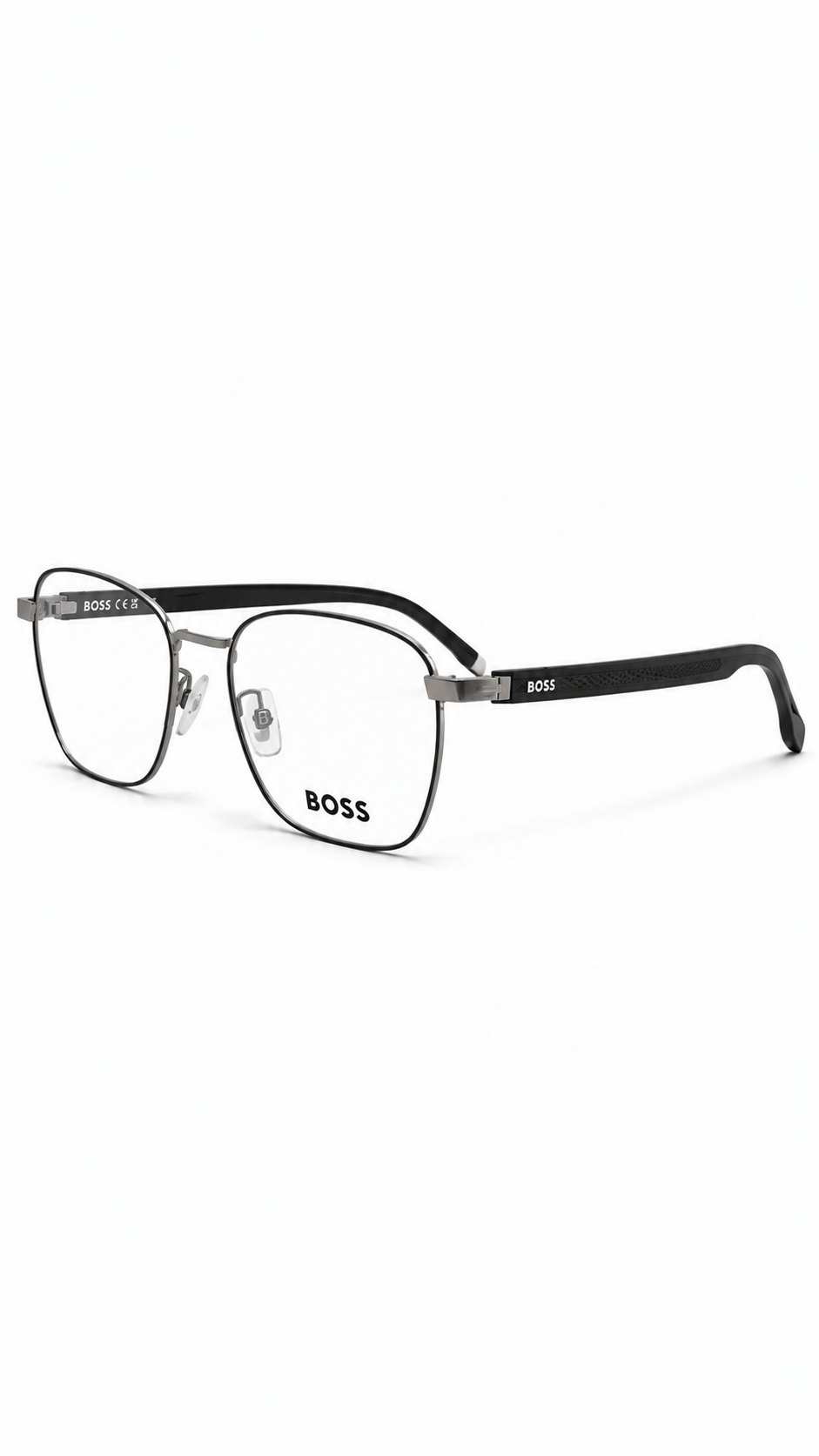 Hugo Boss BOSS 1409/F 85K Dark Ruthenium Metal Square Eyeglasses 55mm