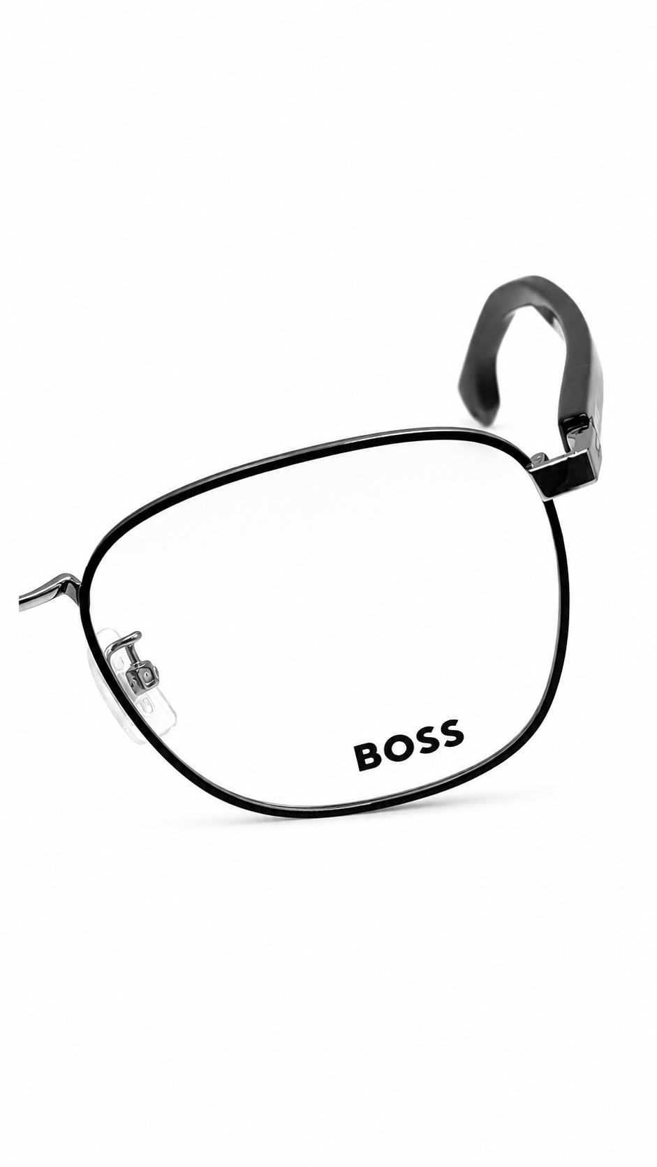 Hugo Boss BOSS 1409/F 85K Dark Ruthenium Metal Square Eyeglasses 55mm