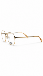 Marchon NYC M-4501 711 Light Gold Hexagonal Metal Eyeglasses 53mm