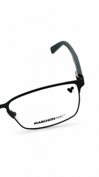 Marchon NYC M-POWELL 033 Gunmetal Metal Rectangular Eyeglasses 56mm