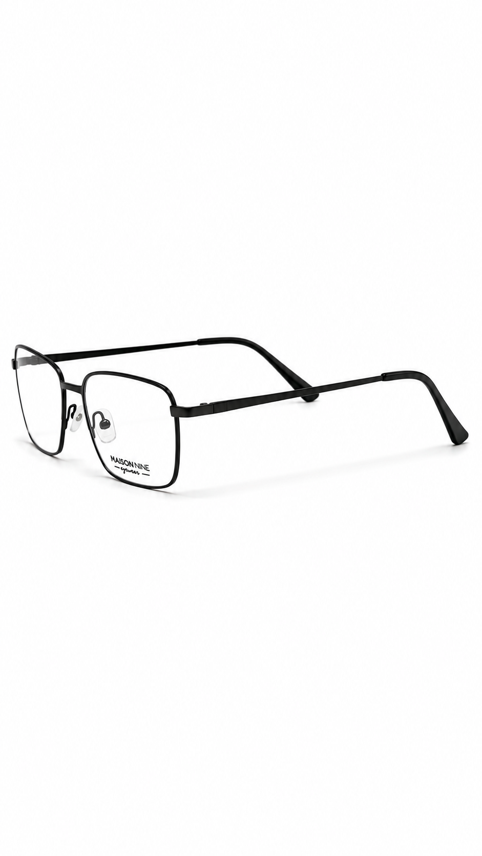 Marchon NYC M-2015 002 Matte Black Metal Rectangular Eyeglasses 58mm