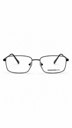 Marchon NYC M-2015 002 Matte Black Metal Rectangular Eyeglasses 58mm