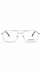 Marchon NYC M-2014 210 Light Gold Aviator Metal Eyeglasses 61mm