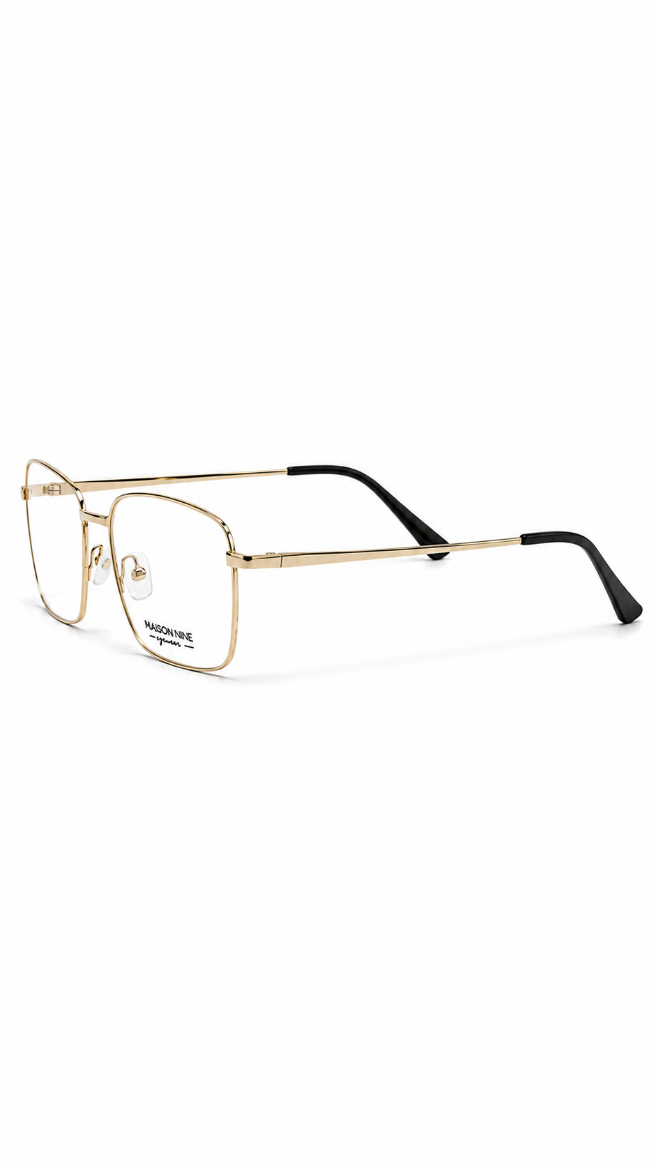 Marchon NYC M-2014 210 Light Gold Aviator Metal Eyeglasses 61mm