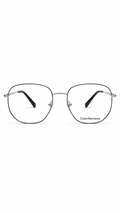 Calvin Klein CKJ20113A 001 Silver Black Metal Aviator Square Eyeglasses Frame 55mm