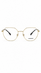 Burberry BE1350 1109 Gold Hexagonal Metal Eyeglasses Frames 56mm