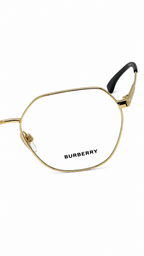Burberry BE1350 1109 Gold Hexagonal Metal Eyeglasses Frames 56mm